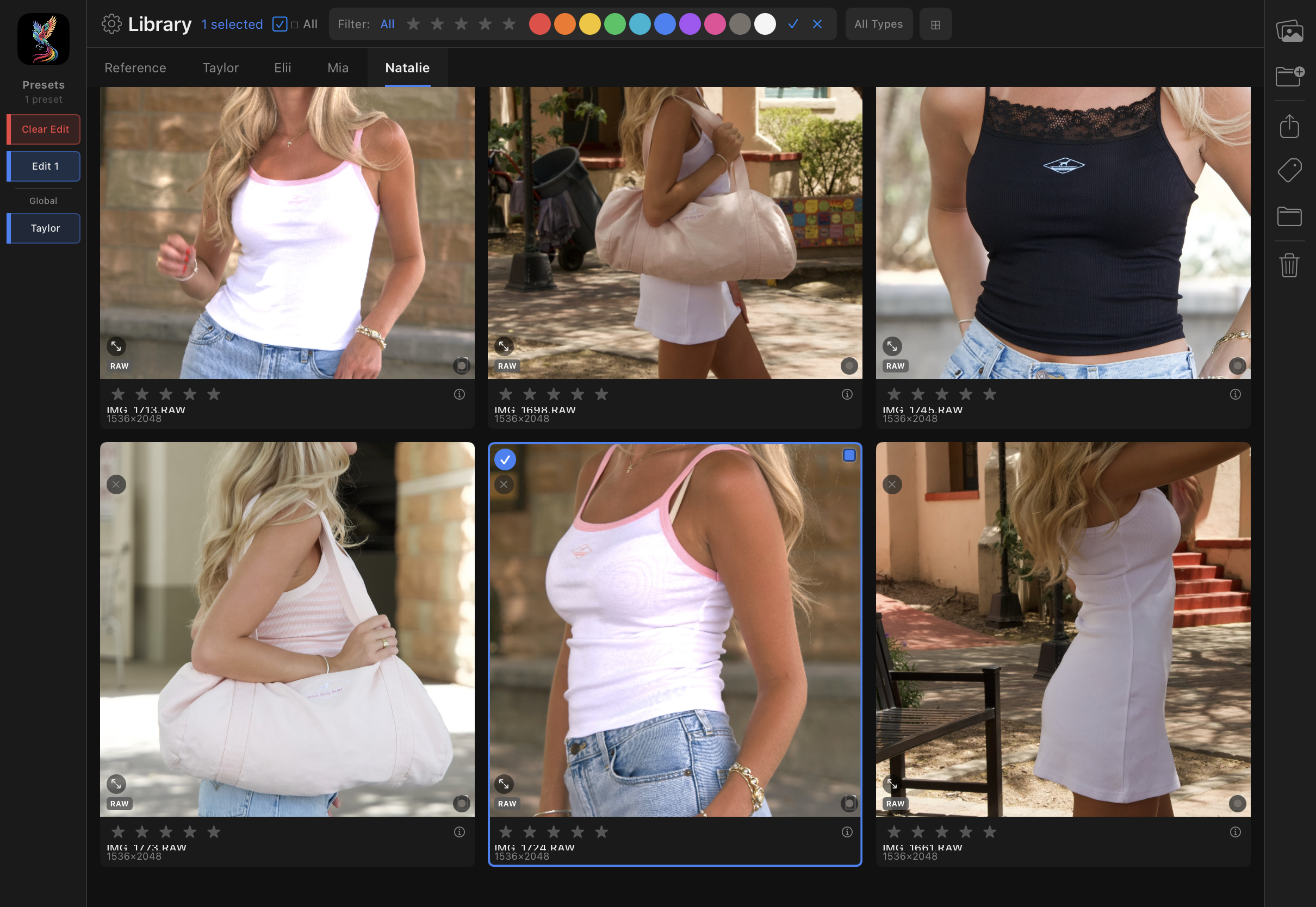 Sidebar showing blue style pills and the style editor